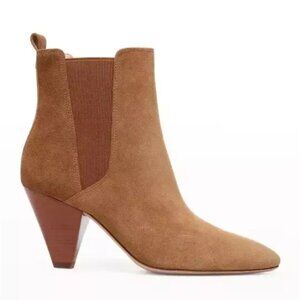 $500 VERONICA BEARD Baxter Suede Western Chelsea Boots POINTY CONE 8 (MF23)